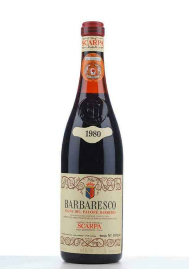 Scarpa Barbaresco Vigne Del Payore Barberis 1980