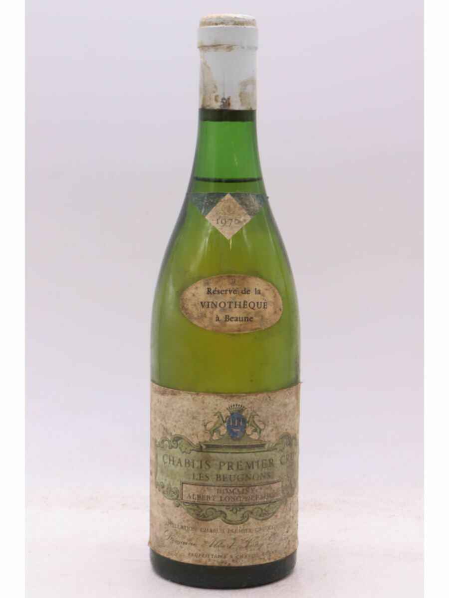 Albert Bichot Long Depaquit Chablis Les Beugnons 1er Cru 1970