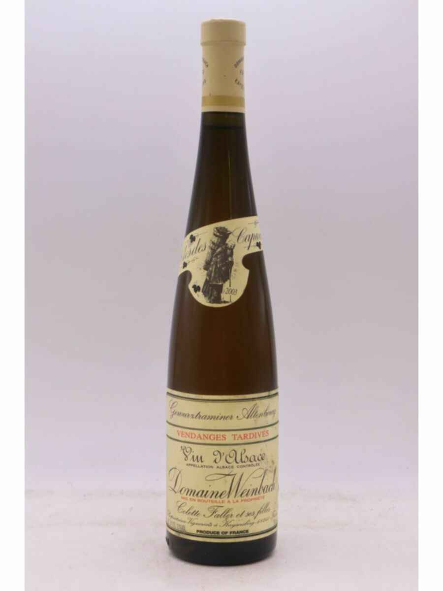 Weinbach Alsace Grand Cru Gewurztraminer Altenbourg Vendanges Tardives 2003