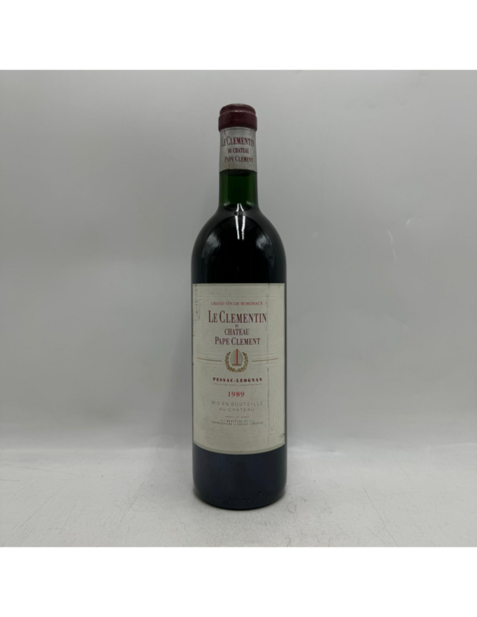 Chateau Pape Clement Le Clementin De Pape Clement 1989