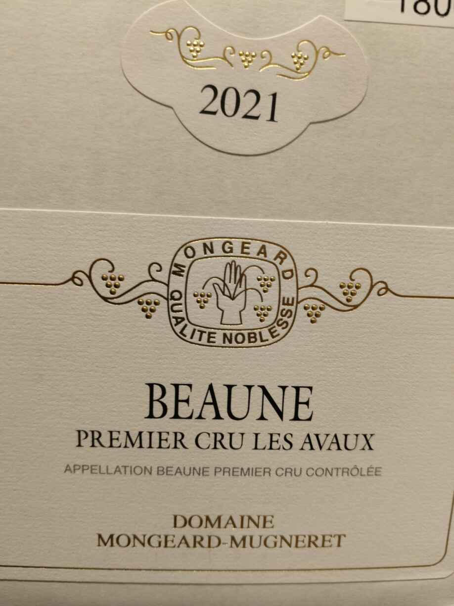 Mongeard Mugneret Beaune Les Avaux 1er Cru 2021