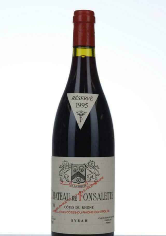Rayas Chateau De Fonsalette Reserve Syrah 1995