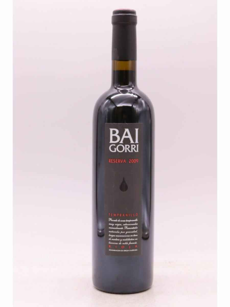 Bai Gorri Rioja Tempranillo Reserva 2009