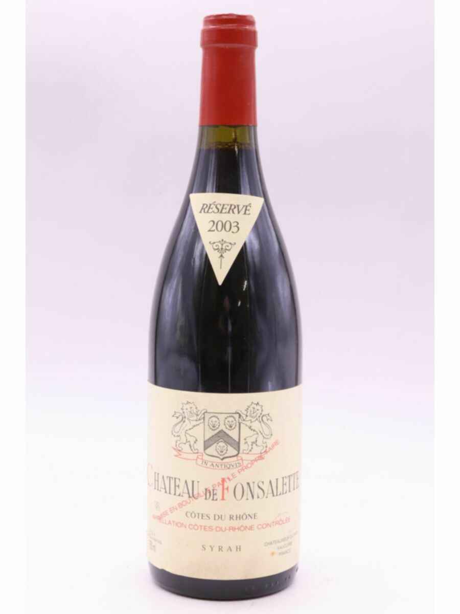 Rayas Chateau De Fonsalette Reserve Syrah 2003
